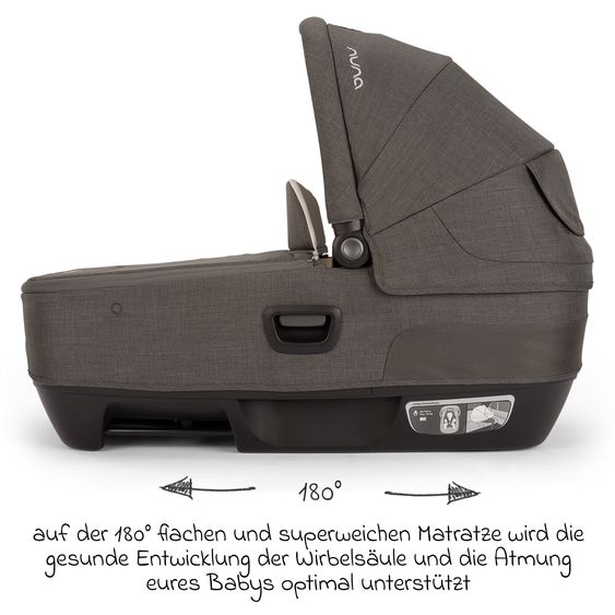 Nuna Navicella auto per neonati CARI next utilizzabile in auto e sul passeggino - Thunder