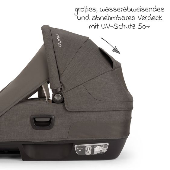 Nuna Navicella auto per neonati CARI next utilizzabile in auto e sul passeggino - Thunder