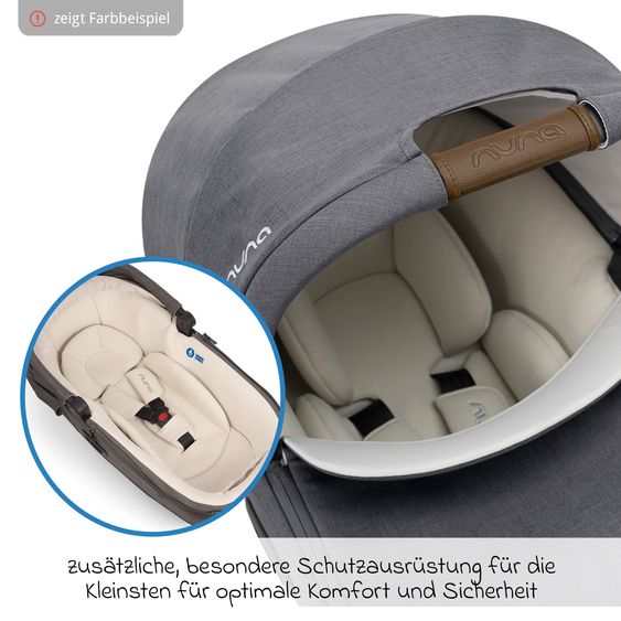 Nuna Navicella auto per neonati CARI next utilizzabile in auto e sul passeggino - Thunder