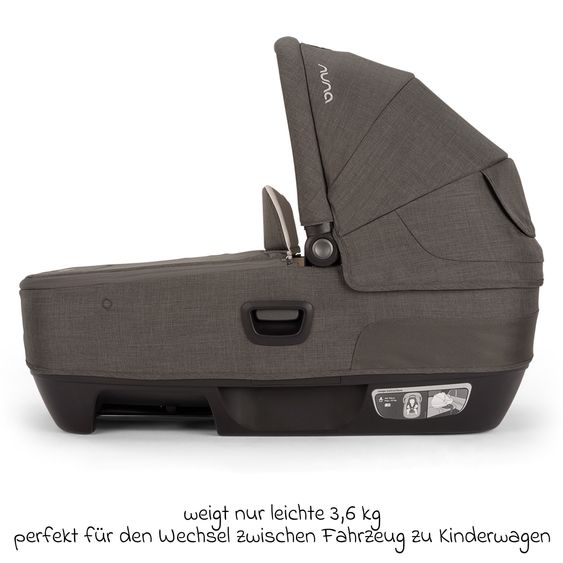 Nuna Navicella auto per neonati CARI next utilizzabile in auto e sul passeggino - Thunder