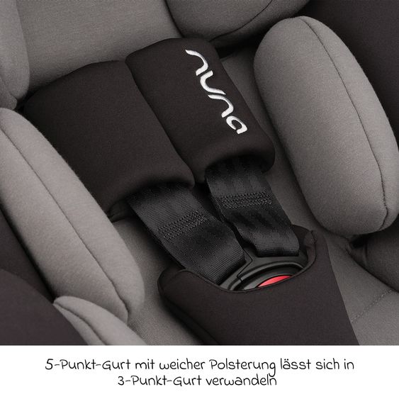 Nuna Seggiolino auto ARRA flex i-Size dalla nascita fino a 13 kg (40 cm - 87 cm) posizione reclinabile 157° incl. riduttore di seduta e cappottina parasole solo 3,9 kg - Caviar