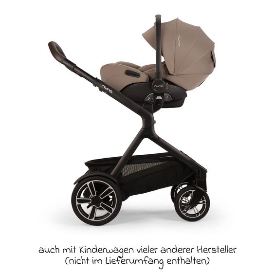 Nuna Babyschale ARRA flex i-Size ab Geburt bis 13 kg (40 cm - 87 cm) Liegeposition 157° inkl. Sitzverkleinerer & Sonnenverdeck nur 3,9 kg - Cedar