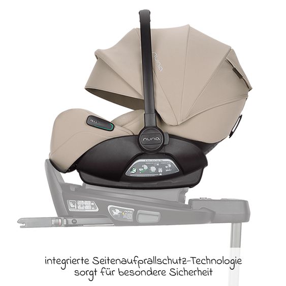 Nuna Babyschale ARRA flex i-Size ab Geburt bis 13 kg (40 cm - 87 cm) Liegeposition 157° inkl. Sitzverkleinerer & Sonnenverdeck nur 3,9 kg - Chateau