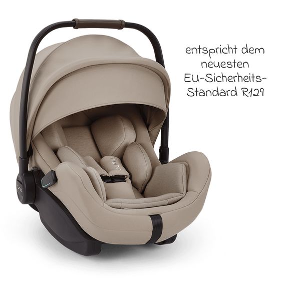 Nuna Babyschale ARRA flex i-Size ab Geburt bis 13 kg (40 cm - 87 cm) Liegeposition 157° inkl. Sitzverkleinerer & Sonnenverdeck nur 3,9 kg - Chateau