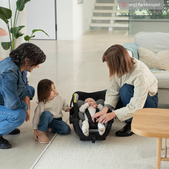 Nuna Babyschale ARRA flex i-Size ab Geburt bis 13 kg (40 cm - 87 cm) Liegeposition 157° inkl. Sitzverkleinerer & Sonnenverdeck nur 3,9 kg - Chateau