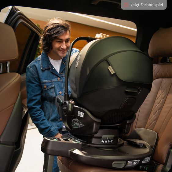 Nuna Babyschale ARRA flex i-Size ab Geburt bis 13 kg (40 cm - 87 cm) Liegeposition 157° inkl. Sitzverkleinerer & Sonnenverdeck nur 3,9 kg - Chestnut