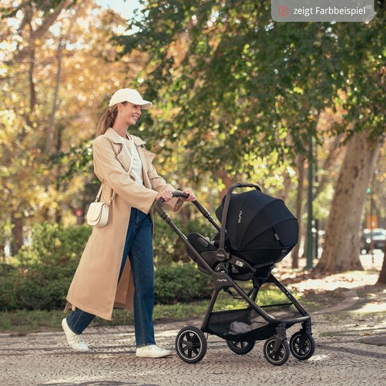 Nuna Babyschale ARRA flex i-Size ab Geburt bis 13 kg (40 cm - 87 cm) Liegeposition 157° inkl. Sitzverkleinerer & Sonnenverdeck nur 3,9 kg - Chestnut