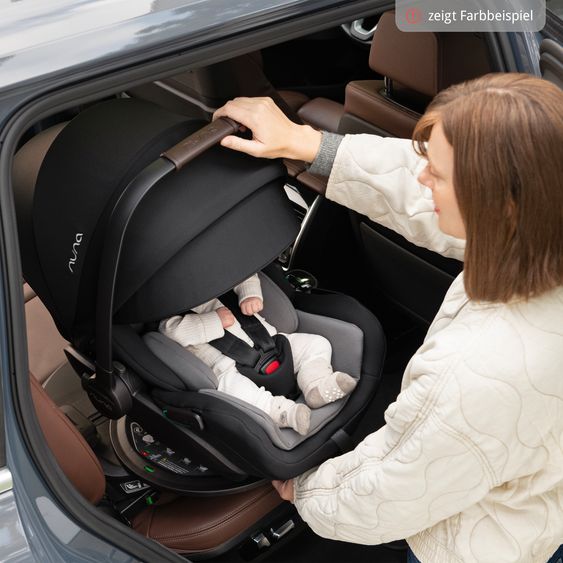 Nuna Babyschale ARRA flex i-Size ab Geburt bis 13 kg (40 cm - 87 cm) Liegeposition 157° inkl. Sitzverkleinerer & Sonnenverdeck nur 3,9 kg - Chestnut