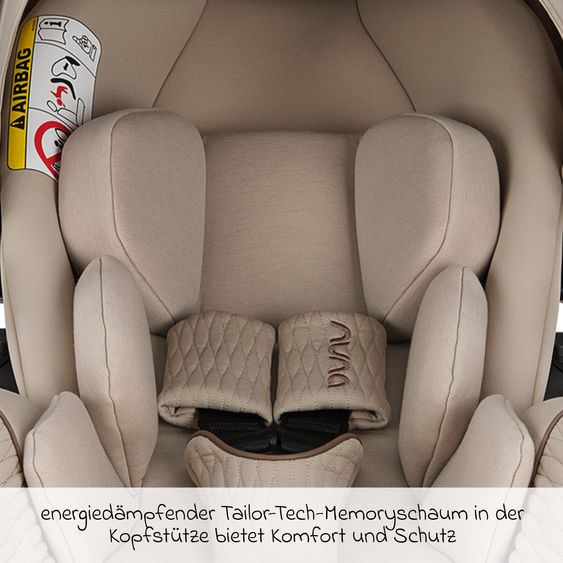 Nuna Babyschale ARRA flex i-Size ab Geburt bis 13 kg (40 cm - 87 cm) Liegeposition 157° inkl. Sitzverkleinerer & Sonnenverdeck nur 3,9 kg - Cosmopolitan