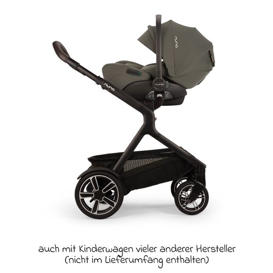 Nuna Babyschale ARRA flex i-Size ab Geburt bis 13 kg (40 cm - 87 cm) Liegeposition 157° inkl. Sitzverkleinerer & Sonnenverdeck nur 3,9 kg - Pine