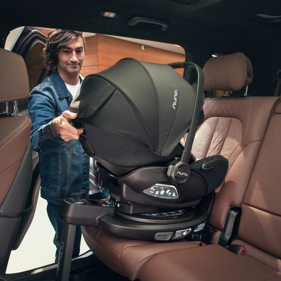 Nuna Seggiolino auto ARRA flex i-Size dalla nascita fino a 13 kg (40 cm - 87 cm) posizione reclinabile 157° incluso riduttore di seduta e capottina solo 3,9 kg - Pine