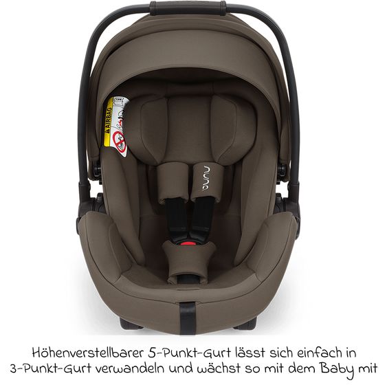 Nuna Babyschale ARRA flex i-Size ab Geburt bis 13 kg (40 cm - 87 cm) Liegeposition 157° inkl. Sitzverkleinerer & Sonnenverdeck nur 3,9 kg - Pistachio