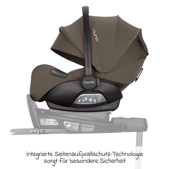 Nuna Babyschale ARRA flex i-Size ab Geburt bis 13 kg (40 cm - 87 cm) Liegeposition 157° inkl. Sitzverkleinerer & Sonnenverdeck nur 3,9 kg - Pistachio