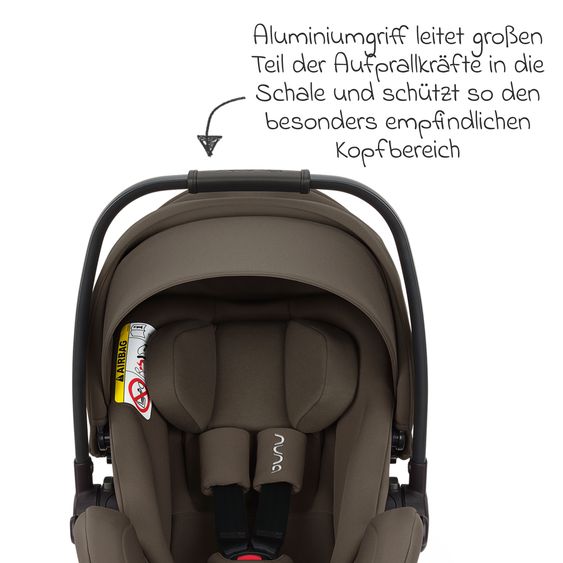 Nuna Babyschale ARRA flex i-Size ab Geburt bis 13 kg (40 cm - 87 cm) Liegeposition 157° inkl. Sitzverkleinerer & Sonnenverdeck nur 3,9 kg - Pistachio