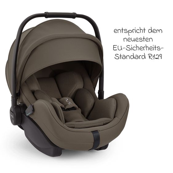 Nuna Babyschale ARRA flex i-Size ab Geburt bis 13 kg (40 cm - 87 cm) Liegeposition 157° inkl. Sitzverkleinerer & Sonnenverdeck nur 3,9 kg - Pistachio