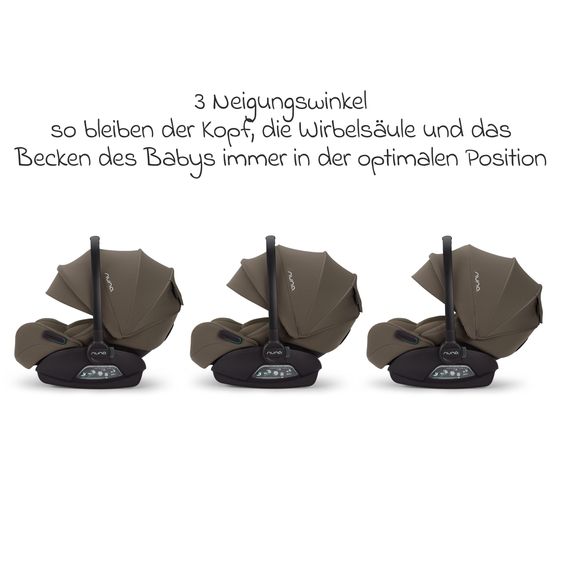 Nuna Babyschale ARRA flex i-Size ab Geburt bis 13 kg (40 cm - 87 cm) Liegeposition 157° inkl. Sitzverkleinerer & Sonnenverdeck nur 3,9 kg - Pistachio