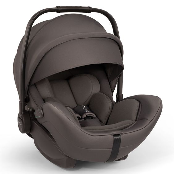 Nuna Babyschale ARRA flex i-Size ab Geburt bis 13 kg (40 cm - 87 cm) Liegeposition 157° inkl. Sitzverkleinerer & Sonnenverdeck nur 3,9 kg - Thunder