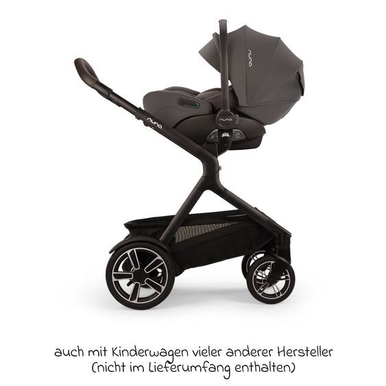 Nuna Seggiolino auto ARRA flex i-Size dalla nascita fino a 13 kg (40 cm - 87 cm) posizione reclinabile 157° incluso riduttore di seduta e capottina solo 3,9 kg - Thunder