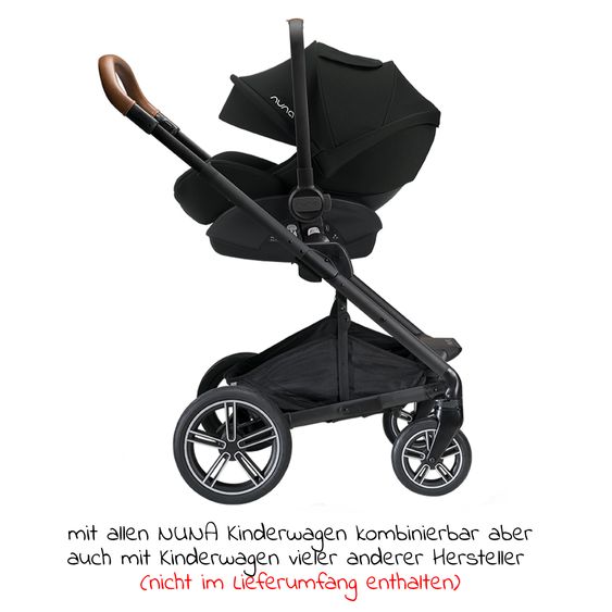 Nuna Seggiolino auto ARRA next dalla nascita fino a 13 kg (40 cm - 85 cm) con riduttore di seduta e capottina solo 3,5 kg - Caviar