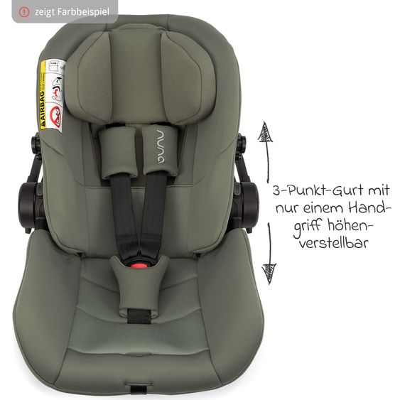 Nuna Seggiolino auto ARRA next dalla nascita fino a 13 kg (40 cm - 85 cm) con riduttore di seduta e capottina solo 3,5 kg - Granito