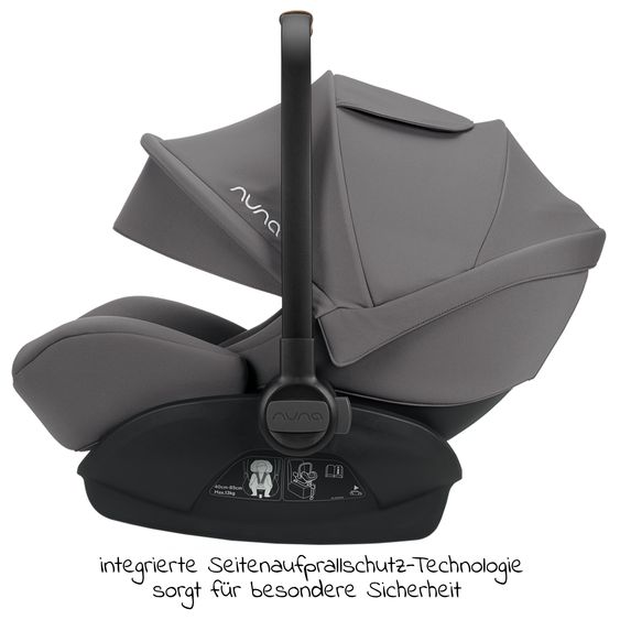 Nuna Seggiolino auto ARRA next dalla nascita fino a 13 kg (40 cm - 85 cm) con riduttore di seduta e capottina solo 3,5 kg - Granito