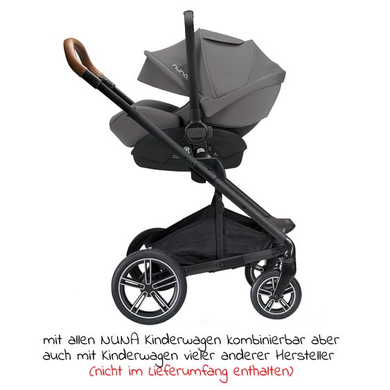 Nuna Seggiolino auto ARRA next dalla nascita fino a 13 kg (40 cm - 85 cm) con riduttore di seduta e capottina solo 3,5 kg - Granito