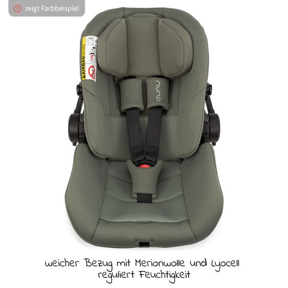 Nuna Seggiolino auto ARRA next dalla nascita fino a 13 kg (40 cm - 85 cm) con riduttore di seduta e capottina solo 3,5 kg - Granito