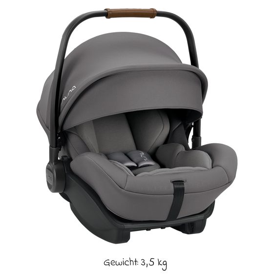 Nuna Seggiolino auto ARRA next dalla nascita fino a 13 kg (40 cm - 85 cm) con riduttore di seduta e capottina solo 3,5 kg - Granito