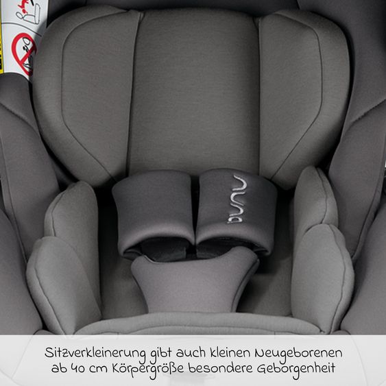Nuna Seggiolino auto ARRA next dalla nascita fino a 13 kg (40 cm - 85 cm) con riduttore di seduta e capottina solo 3,5 kg - Granito