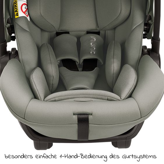 Nuna Babyschale ARRA next ab Geburt bis 13 kg (40 cm - 85 cm) inkl. Sitzverkleinerer & Sonnenverdeck nur 3,5 kg - Hazelwood