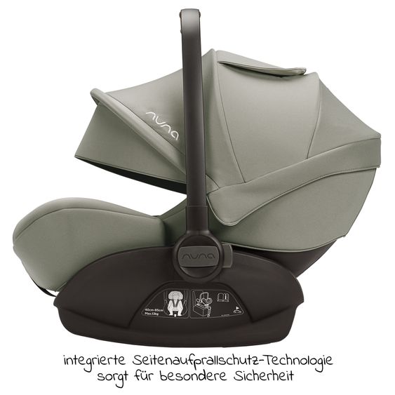 Nuna Babyschale ARRA next ab Geburt bis 13 kg (40 cm - 85 cm) inkl. Sitzverkleinerer & Sonnenverdeck nur 3,5 kg - Hazelwood