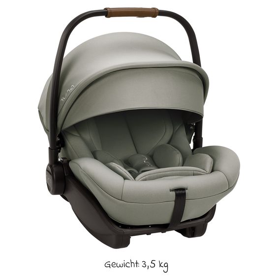 Nuna Babyschale ARRA next ab Geburt bis 13 kg (40 cm - 85 cm) inkl. Sitzverkleinerer & Sonnenverdeck nur 3,5 kg - Hazelwood