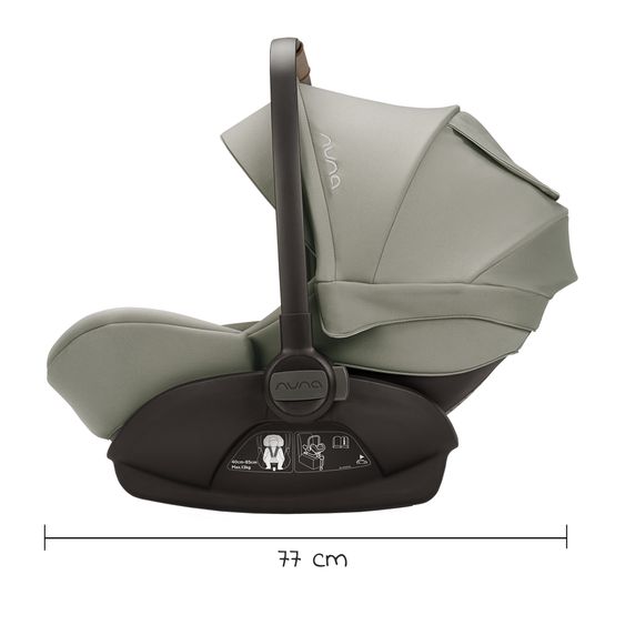 Nuna Babyschale ARRA next ab Geburt bis 13 kg (40 cm - 85 cm) inkl. Sitzverkleinerer & Sonnenverdeck nur 3,5 kg - Hazelwood