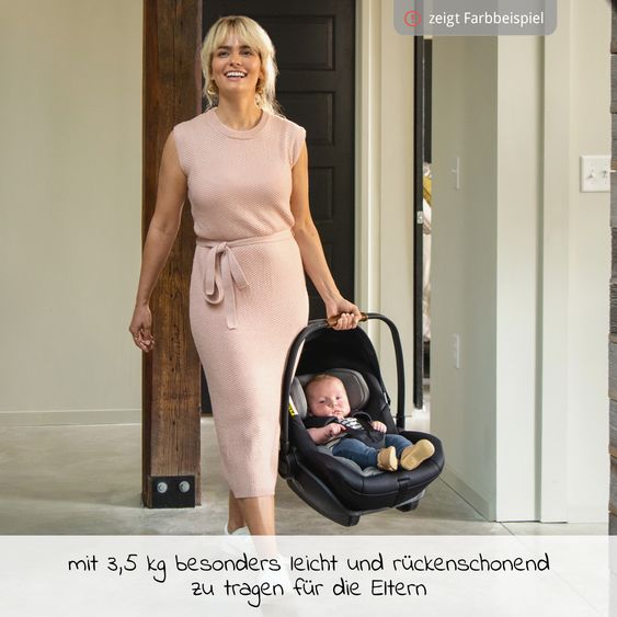 Nuna Babyschale ARRA next ab Geburt bis 13 kg (40 cm - 85 cm) inkl. Sitzverkleinerer & Sonnenverdeck nur 3,5 kg - Hazelwood