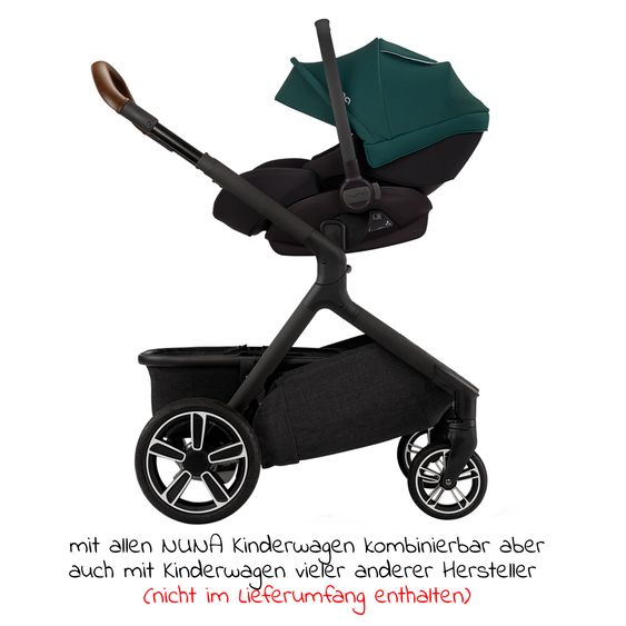 Nuna Babyschale ARRA next ab Geburt bis 13 kg (40 cm - 85 cm) inkl. Sitzverkleinerer & Sonnenverdeck nur 3,5 kg - Lagoon