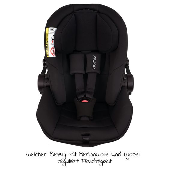 Nuna Babyschale ARRA next ab Geburt bis 13 kg (40 cm - 85 cm) inkl. Sitzverkleinerer & Sonnenverdeck nur 3,5 kg - Lagoon