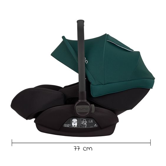 Nuna Babyschale ARRA next ab Geburt bis 13 kg (40 cm - 85 cm) inkl. Sitzverkleinerer & Sonnenverdeck nur 3,5 kg - Lagoon