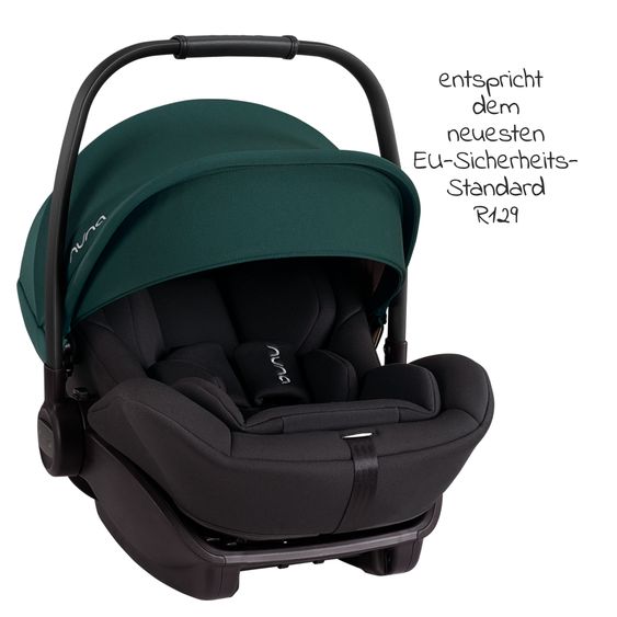 Nuna Babyschale ARRA next ab Geburt bis 13 kg (40 cm - 85 cm) inkl. Sitzverkleinerer & Sonnenverdeck nur 3,5 kg - Lagoon