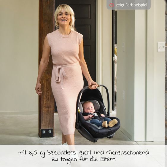 Nuna Babyschale ARRA next ab Geburt bis 13 kg (40 cm - 85 cm) inkl. Sitzverkleinerer & Sonnenverdeck nur 3,5 kg - Lagoon