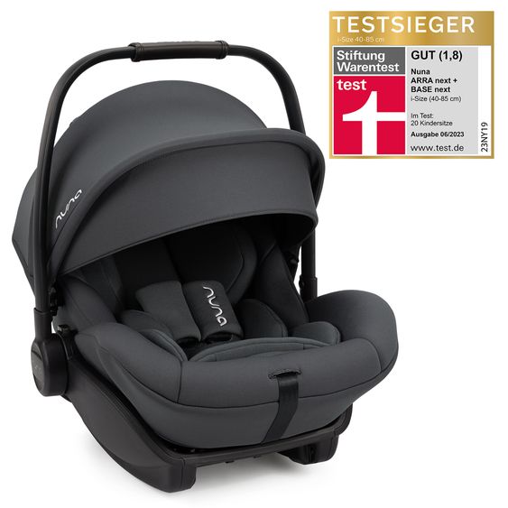 Nuna ARRA next infant car seat from birth up to 13 kg (40 cm - 85 cm) incl. seat reducer & sun canopy only 3.5 kg - Ocean