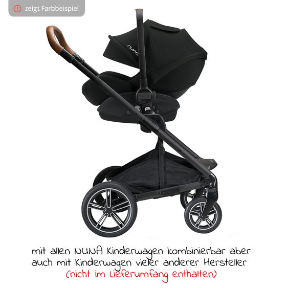 Nuna Babyschale ARRA next ab Geburt bis 13 kg (40 cm - 85 cm) inkl. Sitzverkleinerer & Sonnenverdeck nur 3,5 kg - Ocean