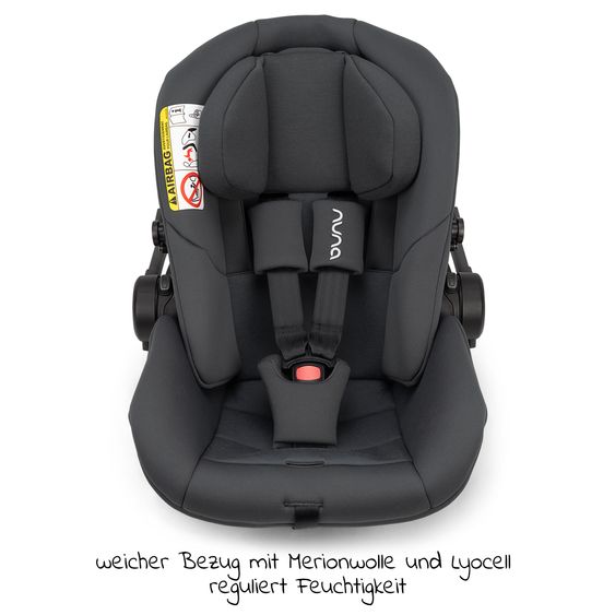 Nuna Babyschale ARRA next ab Geburt bis 13 kg (40 cm - 85 cm) inkl. Sitzverkleinerer & Sonnenverdeck nur 3,5 kg - Ocean