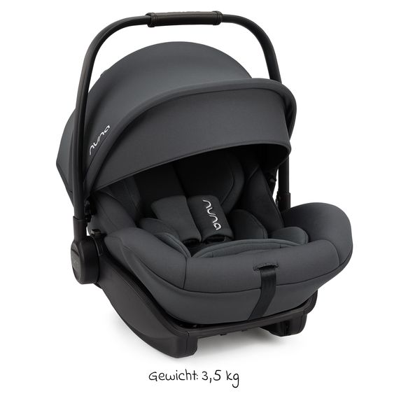 Nuna Babyschale ARRA next ab Geburt bis 13 kg (40 cm - 85 cm) inkl. Sitzverkleinerer & Sonnenverdeck nur 3,5 kg - Ocean