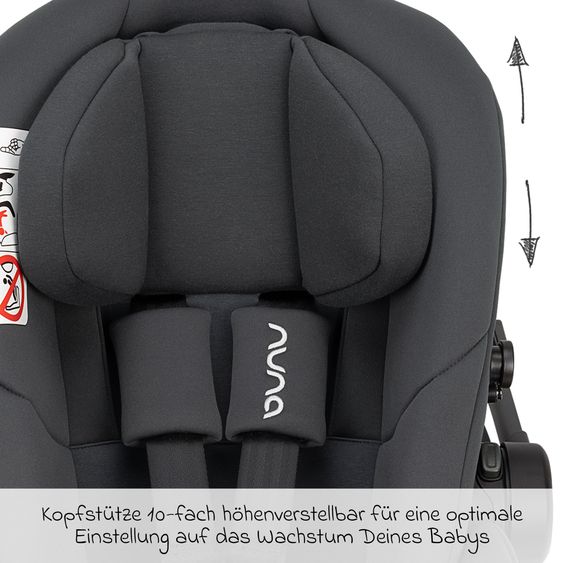 Nuna Babyschale ARRA next ab Geburt bis 13 kg (40 cm - 85 cm) inkl. Sitzverkleinerer & Sonnenverdeck nur 3,5 kg - Ocean