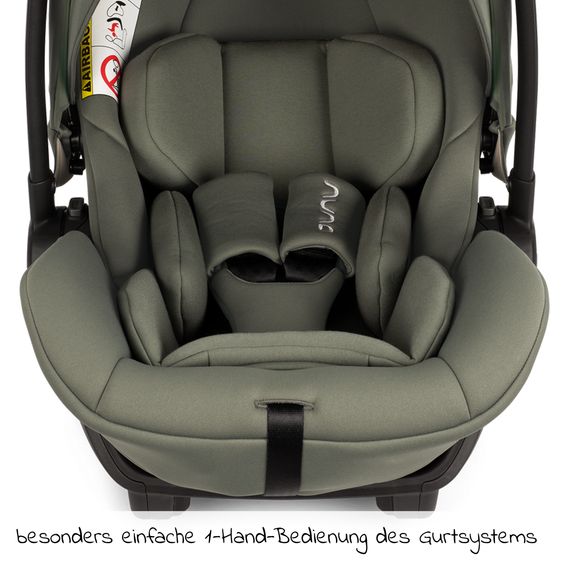 Nuna ARRA next infant car seat from birth up to 13 kg (40 cm - 85 cm) incl. seat reducer & sun canopy only 3.5 kg - Pine