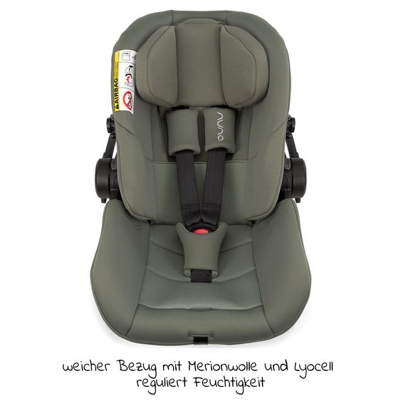 Nuna Babyschale ARRA next ab Geburt bis 13 kg (40 cm - 85 cm) inkl. Sitzverkleinerer & Sonnenverdeck nur 3,5 kg - Pine