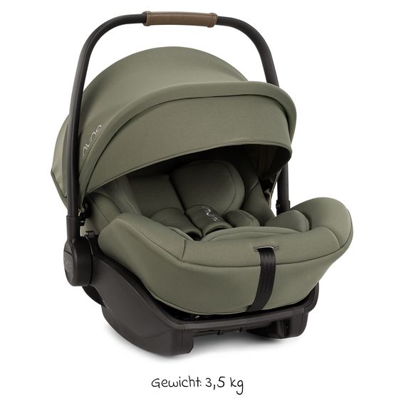 Nuna Babyschale ARRA next ab Geburt bis 13 kg (40 cm - 85 cm) inkl. Sitzverkleinerer & Sonnenverdeck nur 3,5 kg - Pine