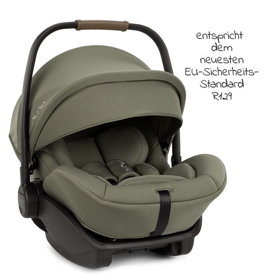 Nuna Babyschale ARRA next ab Geburt bis 13 kg (40 cm - 85 cm) inkl. Sitzverkleinerer & Sonnenverdeck nur 3,5 kg - Pine