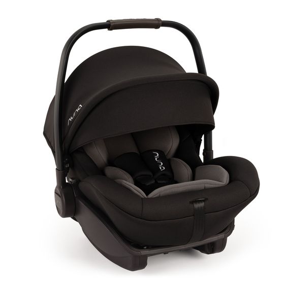 Nuna Babyschale ARRA next i-Size ab Geburt bis 13 kg (40 cm - 85 cm) Liegeposition 157° inkl. Sitzverkleinerer & Sonnenverdeck nur 3,5 kg - Caviar