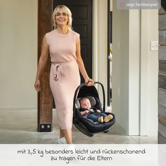 Nuna Babyschale ARRA next i-Size ab Geburt bis 13 kg (40 cm - 85 cm) Liegeposition 157° inkl. Sitzverkleinerer & Sonnenverdeck nur 3,5 kg - Granite